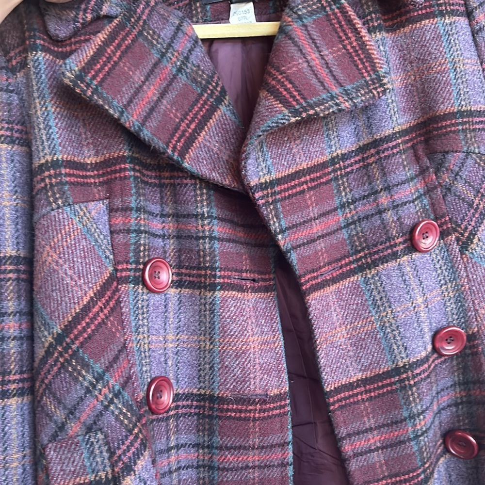Purple wool Pea Coat